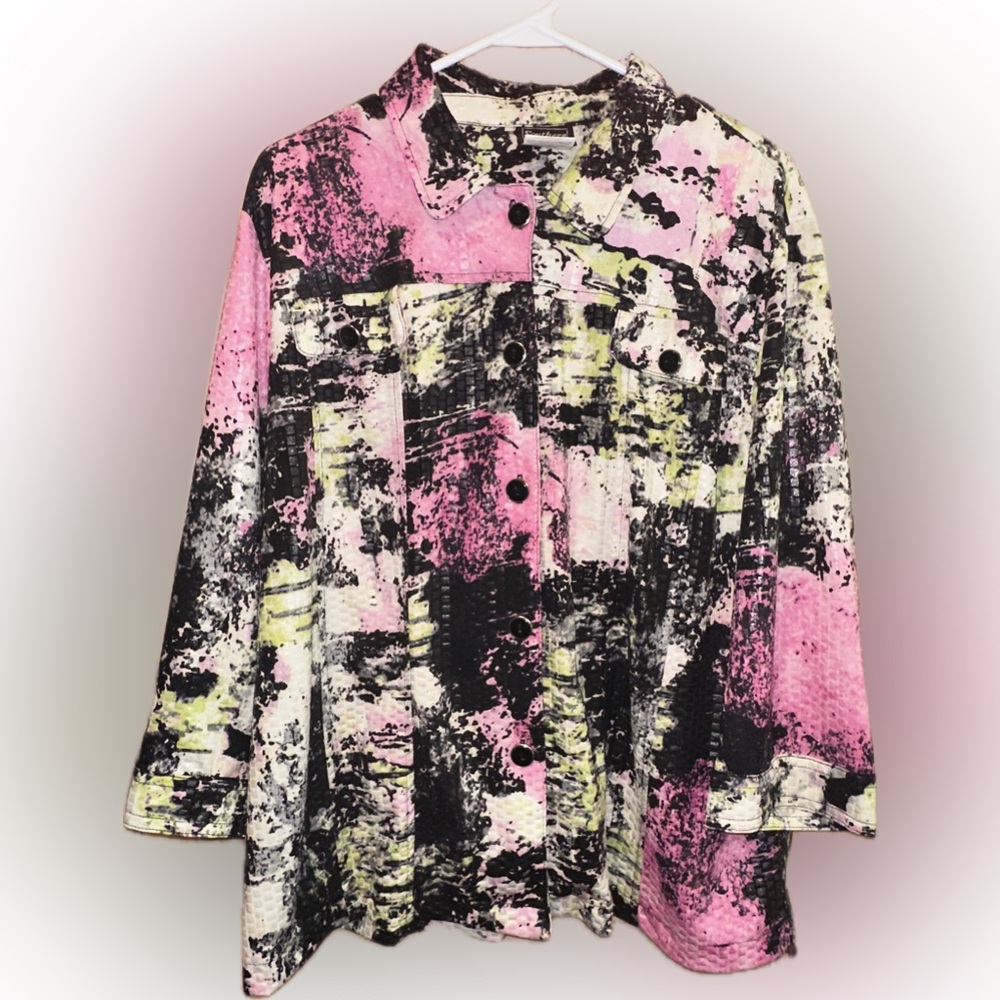 Southern Lady Green and Black Artistic Blouse